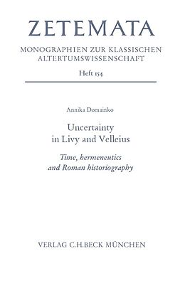 Couverture cartonnée Uncertainty in Livy and Velleius de Annika Domainko