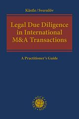 Livre Relié Legal Due Diligence in International M&A Transactions de 