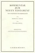 E-Book (pdf) Kommentar zum Neuen Testament aus Talmud und Midrasch Bd. 2: Das Evangelium nach Markus, Lukas und Johannes und die Apostelgeschichte von Hermann L. Strack, Paul Billerbeck