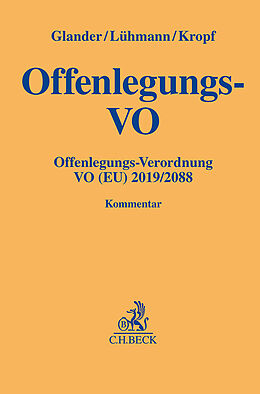 Fester Einband Offenlegungs-VO von Harald S Glander, Thomas A Jesch