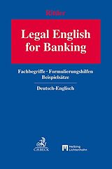Fester Einband Legal English for Banking von Thomas Rittler