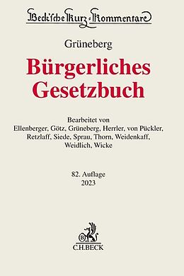 Fester Einband Bürgerliches Gesetzbuch von Christian (Dr.) Grüneberg