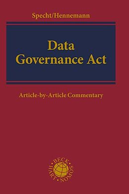 Livre Relié Data Governance Act de Louisa Specht-Riemenschneider, Moritz Hennemann