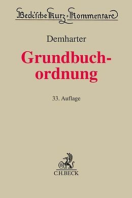 Fester Einband Grundbuchordnung von Johann Demharter