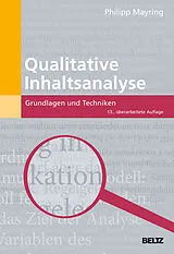 Kartonierter Einband Qualitative Inhaltsanalyse von Philipp Mayring