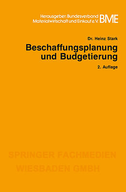 Kartonierter Einband Beschaffungsplanung und Budgetierung von Heinz Stark