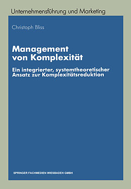 Kartonierter Einband Management von Komplexität von Christoph Bliss