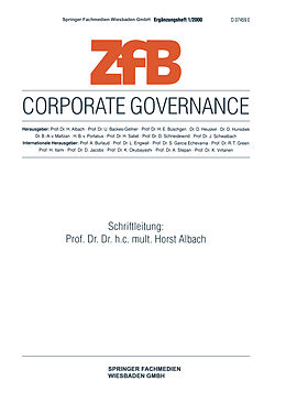 Kartonierter Einband Corporate Governance von 