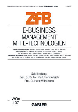 Kartonierter Einband E-Business Management mit E-Technologien von 