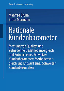 Kartonierter Einband Nationale Kundenbarometer von Manfred Bruhn, Britta Murmann