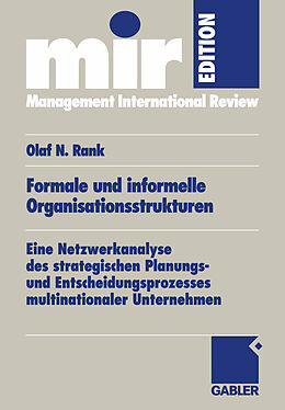 Kartonierter Einband Formale und informelle Organisationsstrukturen von Olaf Rank