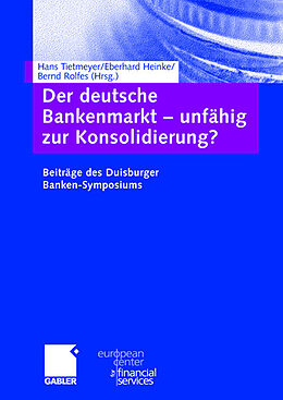 Fester Einband Der deutsche Bankenmarkt  unfähig zur Konsolidierung? von 