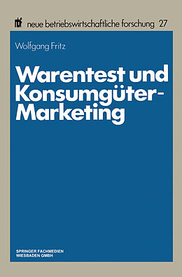 Kartonierter Einband Warentest und Konsumgüter-Marketing von Wolfgang Fritz