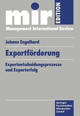 Kartonierter Einband Exportförderung von Engelhard Johann