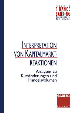 Kartonierter Einband Interpretation von Kapitalmarktreaktionen von Stefan Schmale