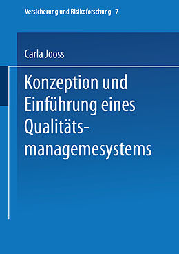 Kartonierter Einband Konzeption und Einführung eines Qualitätsmanagementsystems von Carla Jooss