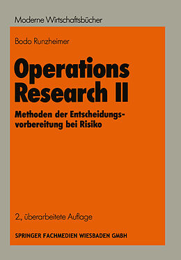 Kartonierter Einband Operations Research II von Bodo Runzheimer