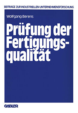 Kartonierter Einband Prüfung der Fertigungsqualität von Wolfgang Berens