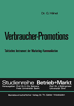 Kartonierter Einband Verbraucher-Promotions von Gerd Hänel
