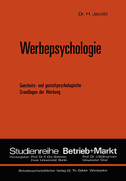 Kartonierter Einband Werbepsychologie von Helmut Jacobi