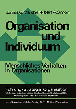 Kartonierter Einband Organisation und Individuum von James G. March