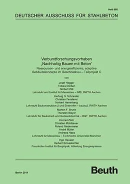 E-Book (pdf) Verbundforschungsvorhaben "Nachhaltig Bauen mit Beton" von T. Bleyer, M. Brunk, T. Dreßen