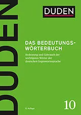 Fester Einband Das Bedeutungswörterbuch von 