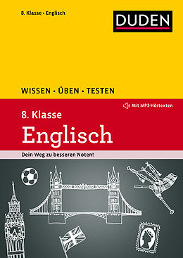 Paperback Wissen  Üben  Testen: Englisch 8. Klasse von Birgit Hock, Anja Steinhauer
