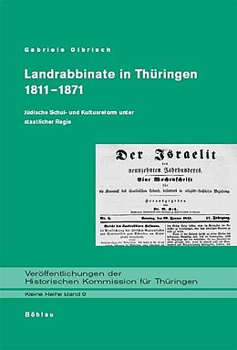 Fester Einband Landrabbinate in Thüringen 1811-1871 von Gabriele Olbrisch