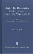 Fester Einband Archiv für Diplomatik, Schriftgeschichte, Siegel- und Wappenkunde von Albrecht Hagemann