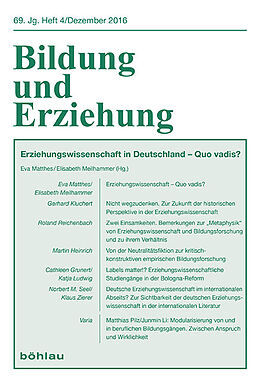 Kartonierter Einband Erziehungswissenschaft in Deutschland - Quo vadis? von 