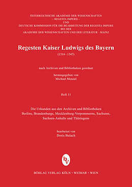 Kartonierter Einband Regesten Kaiser Ludwigs des Bayern (1314-1347) von Johann Friedrich Böhmer