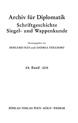 Fester Einband Archiv für Diplomatik, Schriftgeschichte, Siegel- und Wappenkunde von 
