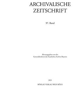 Fester Einband Archivalische Zeitschrift 97 (2021) von 
