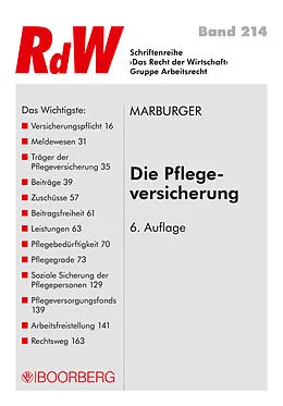 E-Book (epub) Die Pflegeversicherung von Horst Marburger