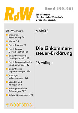 E-Book (pdf) Die Einkommensteuer-Erklärung von Rudi W. Märkle