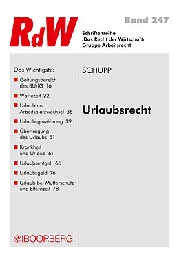 E-Book (pdf) Urlaubsrecht von Antje Schupp