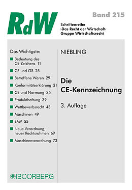 E-Book (pdf) Die CE Kennzeichnung von Jürgen Niebling