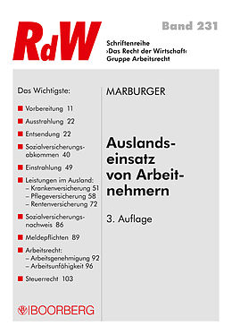 E-Book (pdf) Auslandseinsatz von Arbeitnehmern von Horst Marburger