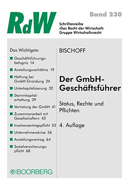 E-Book (pdf) Der GmbH-Geschäftsführer von Thomas Bischoff