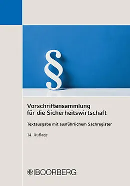 E-Book (pdf) Vorschriftensammlung für die Sicherheitswirtschaft von Richard Boorberg Verlag