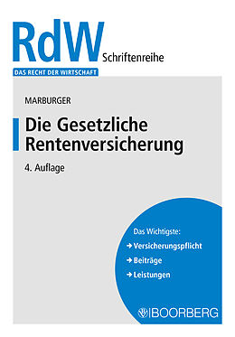 E-Book (pdf) Die Gesetzliche Rentenversicherung von Dietmar Marburger