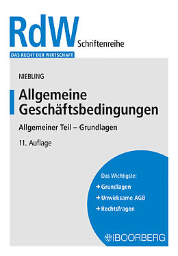 E-Book (pdf) Allgemeine Geschäftsbedingungen von Jürgen Niebling