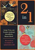 E-Book (epub) Junge Frau, am Fenster stehend, Abendlicht, blaues Kleid - Bei euch ist es immer so unheimlich still von Alena Schröder