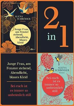 E-Book (epub) Junge Frau, am Fenster stehend, Abendlicht, blaues Kleid - Bei euch ist es immer so unheimlich still von Alena Schröder