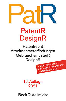 Kartonierter Einband Patent- und Designrecht von 