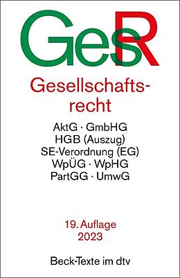 Kartonierter Einband (Kt) Gesellschaftsrecht von 