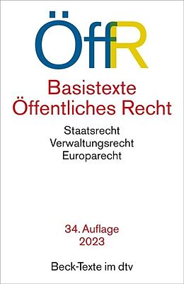 Kartonierter Einband (Kt) Basistexte Öffentliches Recht von 