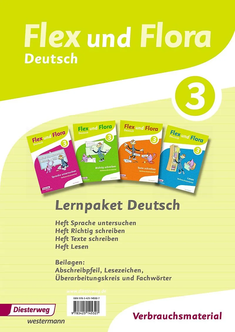 Flex und Flora 3. Deutsch. Lernpaket Hefte