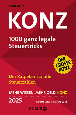 Kartonierter Einband Konz Steuertricks 2024/25 von 